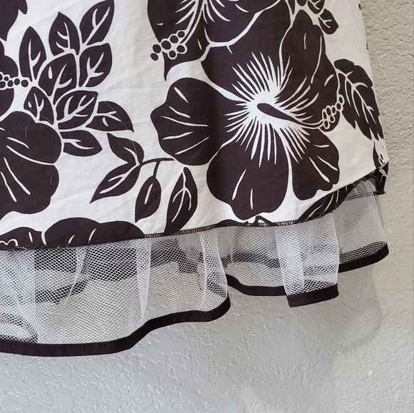 💚5/$25 Speechless Brown & Cream Floral Tropical Sweetheart Midi Dress Size 11 - Picture 2 of 7